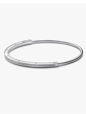 Pandora Signature I-D Pavé Bangle, Size 2, Medium, 925